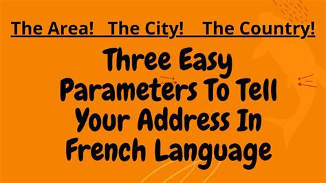 address traduction|your address in french.